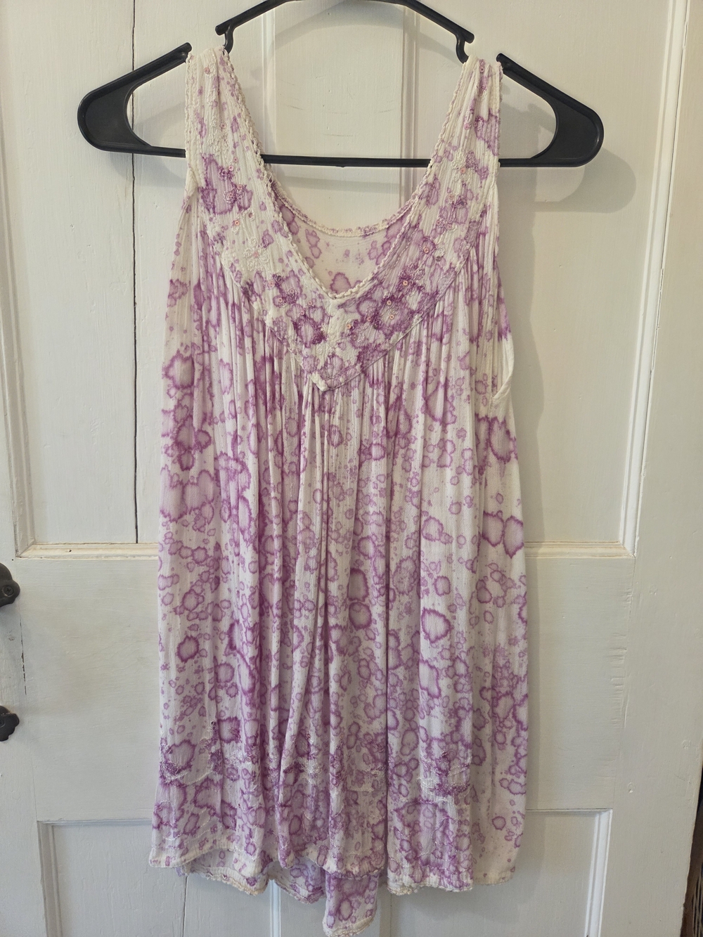 Women's Pink Tie-Dye Tunic - Lightweight Sleeveless Top